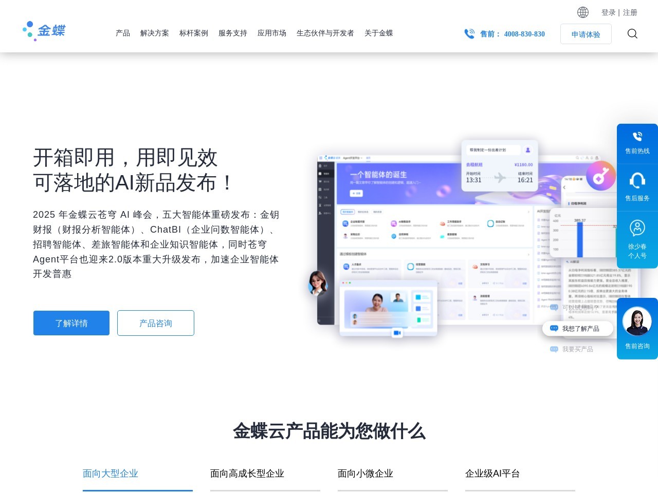 金蝶软件有限公司 截图